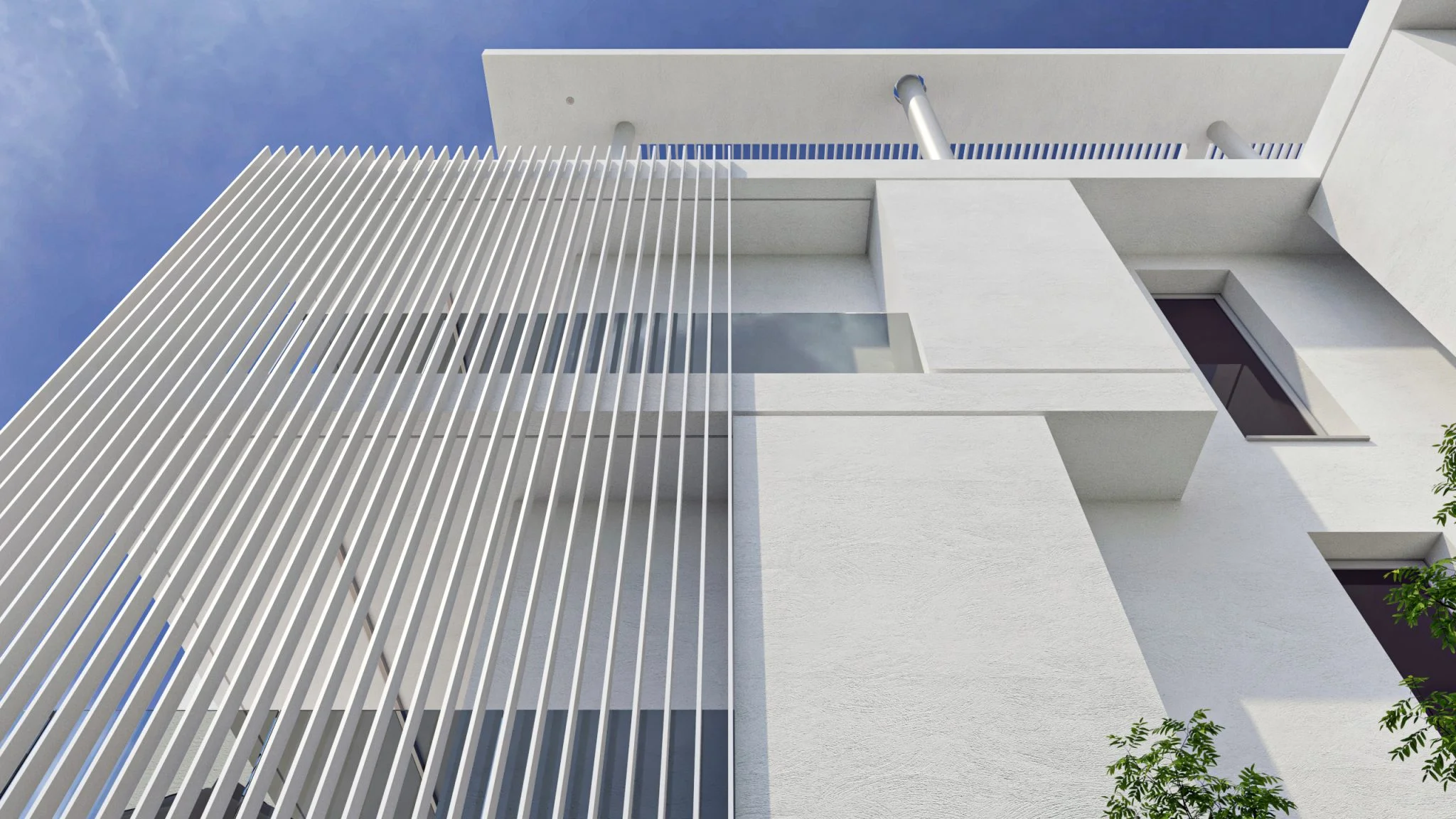L Shape Apartment Building
