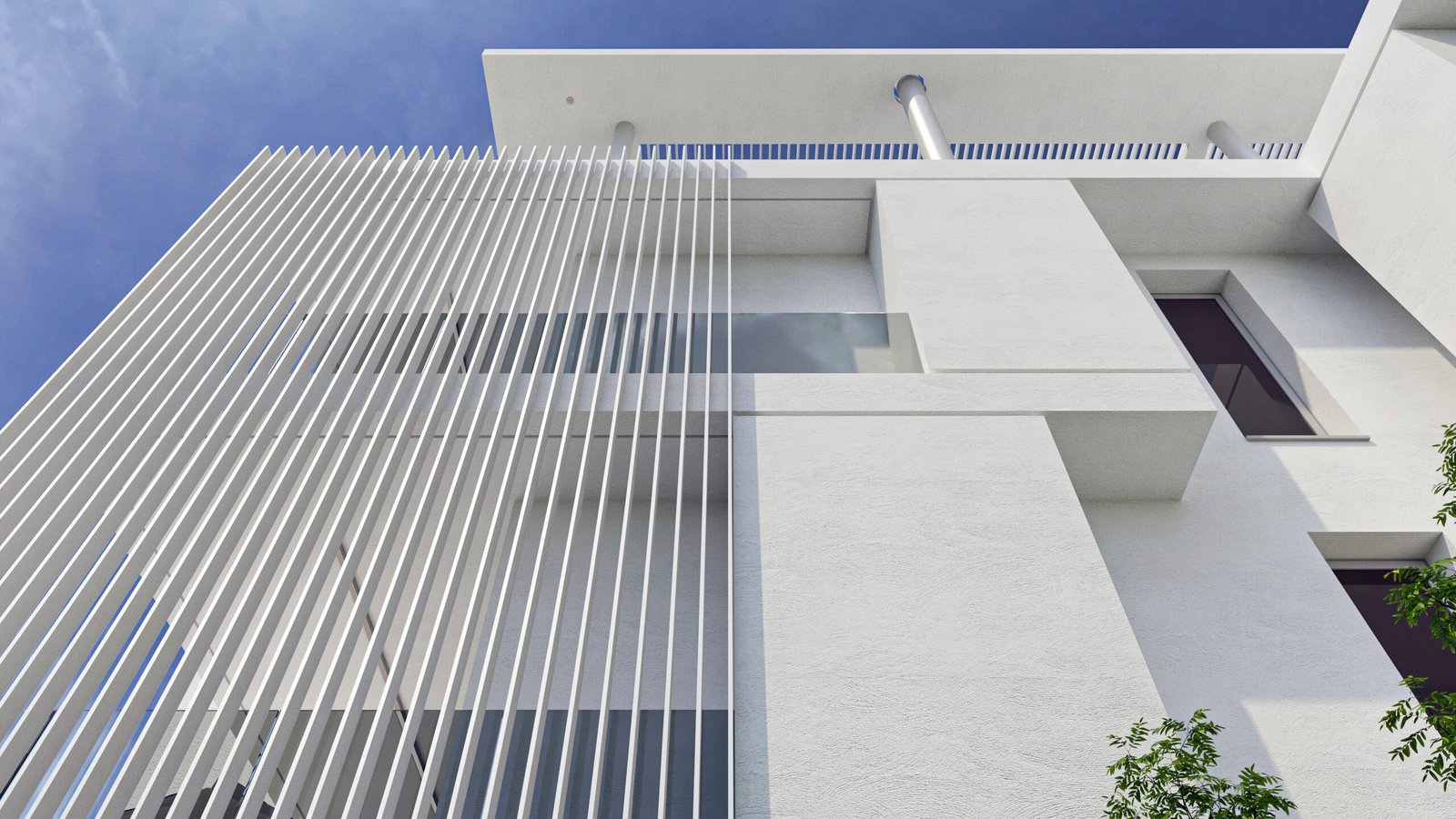 L Shape Apartment Building